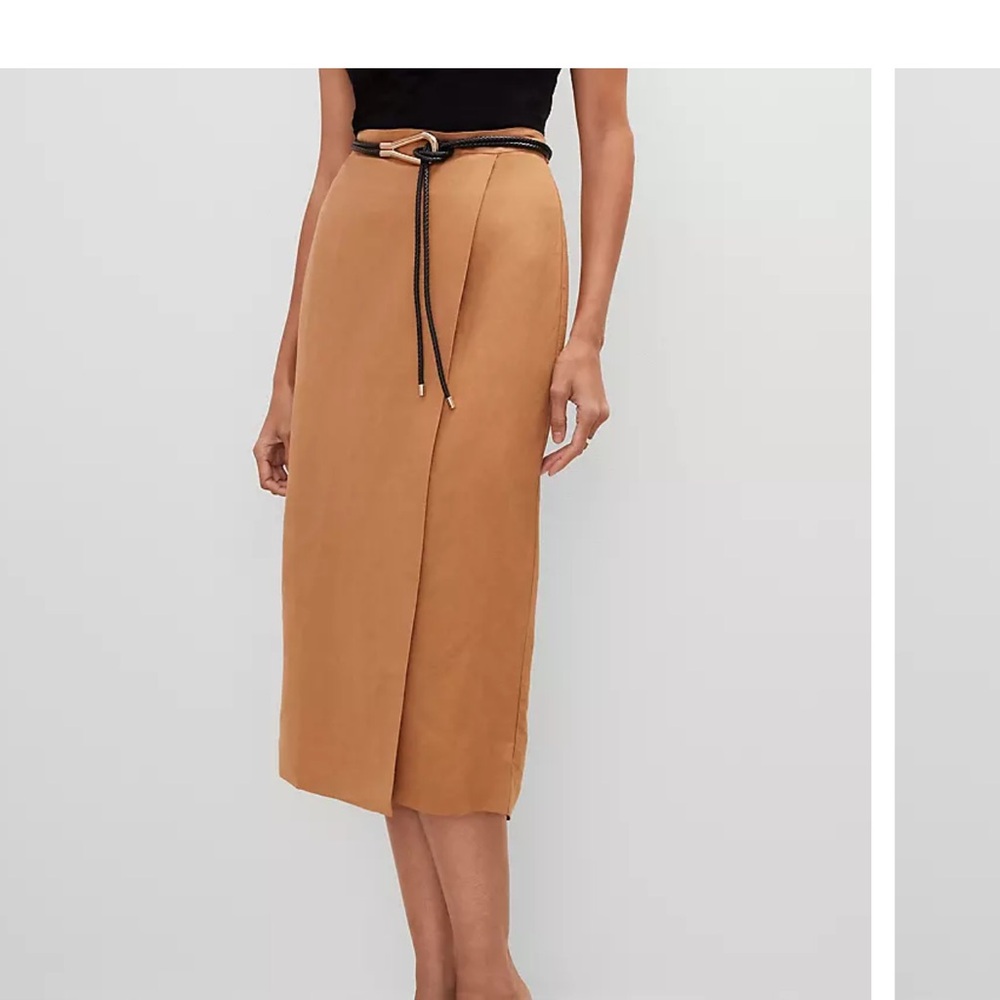 NWT Ann Taylor belted wrap skirt